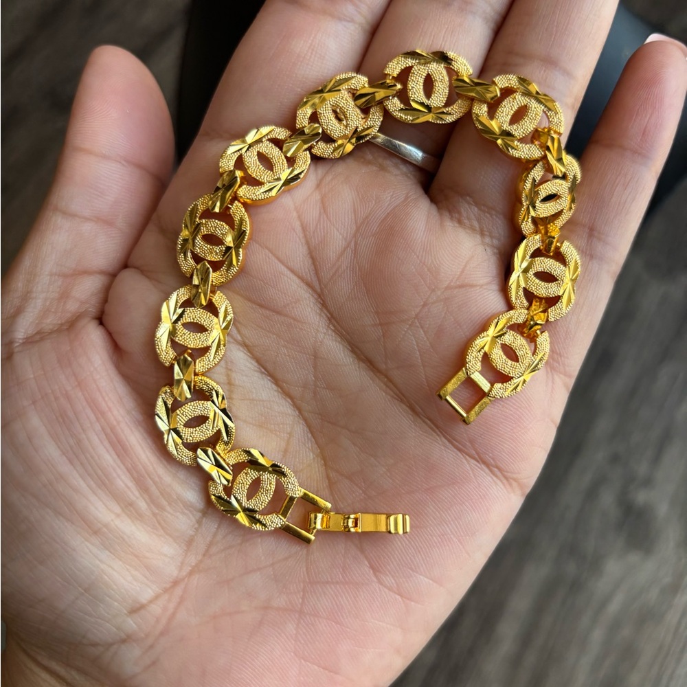 New Gold Link C Women's Bracelet - Yellow Gold Bracelet - Picture 7 of 7